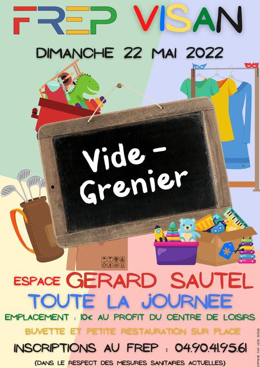 Affiche Vide Grenier du FREP 22/05/2022