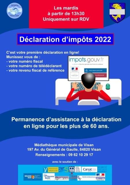 Affiche Aide à la déclarion d'impôts